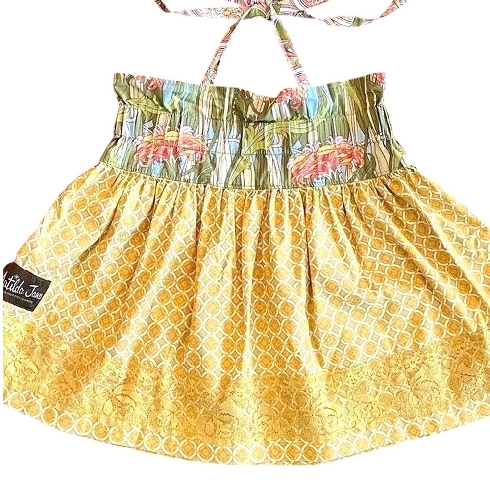 Matilda Jane Peplum Top Girls 4 Tank Golden Girl Ellie Yellow Boho Ruffle Floral